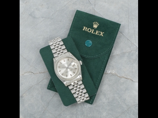 Rolex Datejust 36 Argento Wide Boy Jubilee Silver Lining Dial  Watch  1601 